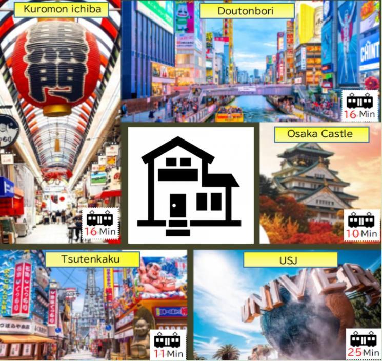Jr天王寺駅・寺田町駅から徒歩圏内！ファミリー大歓迎の広々欧風ハイツ！ Apartment Осака Екстериор снимка